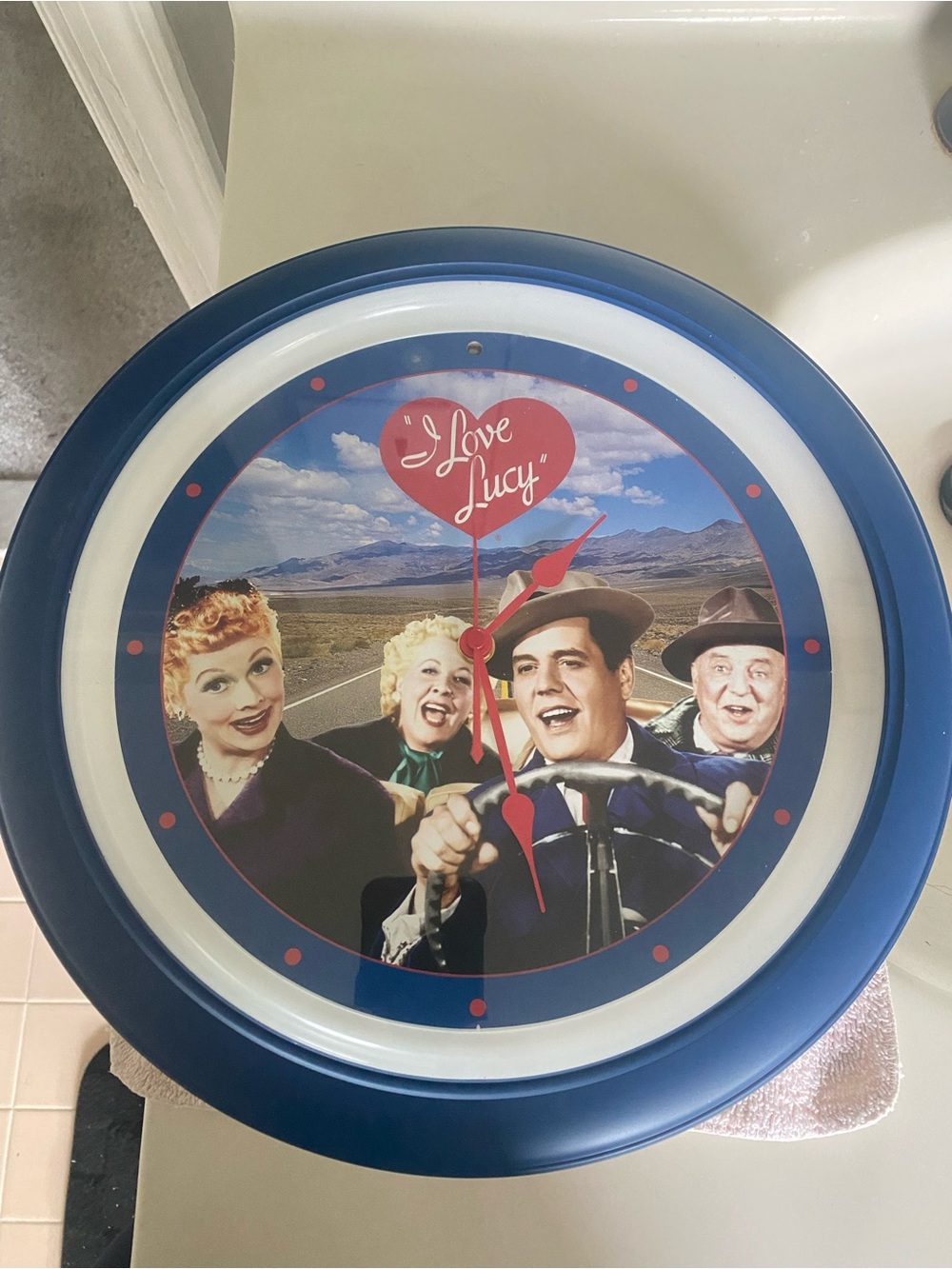 I Love Lucy Blue Wall Clock – Vintage TV Theme